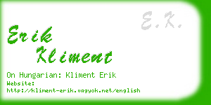 erik kliment business card